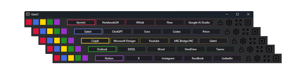 Gate5 UI Matrix