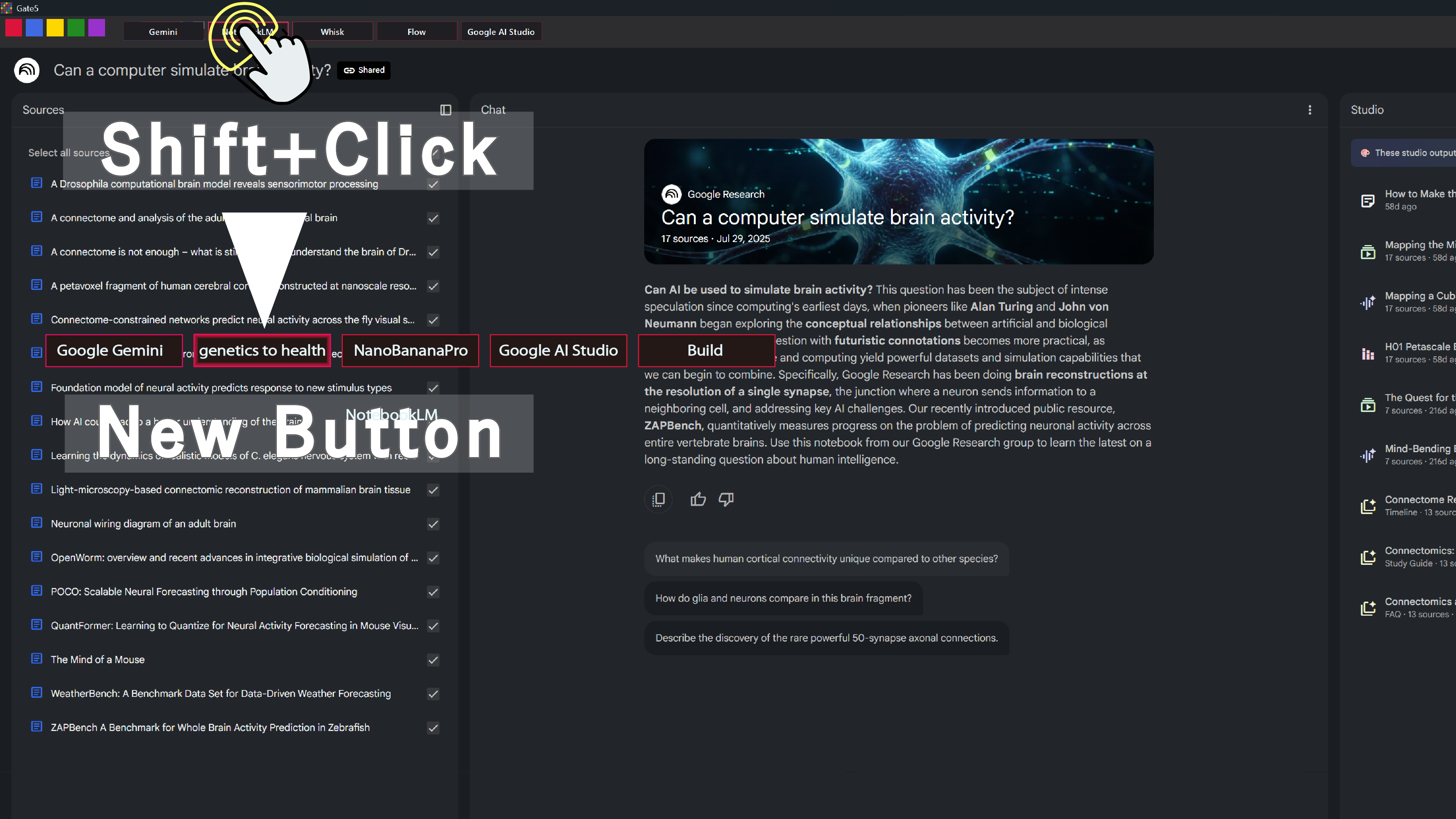 Step 2: Shift + Click